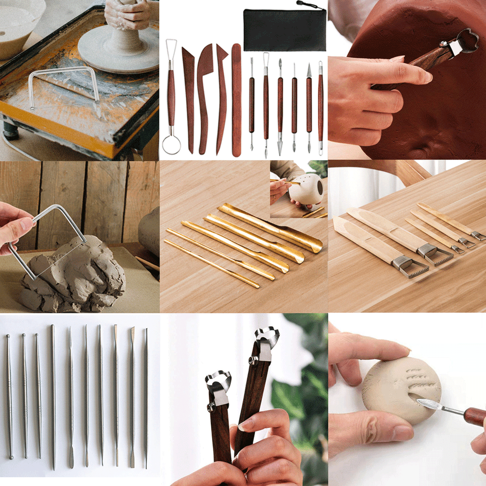 Pottery Tools and Polymer Clay Tools Set for Modeling Sculpting Carving Tool Kit