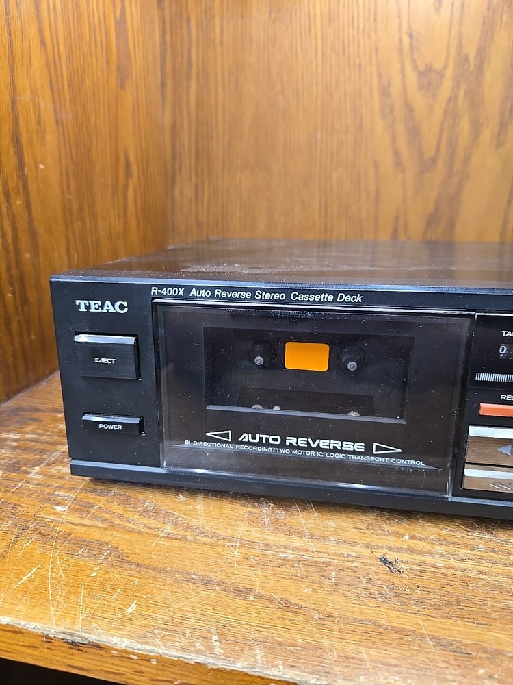 TEAC R-400X Auto Reverse Stereo Cassette Deck Black DBX Reduction System