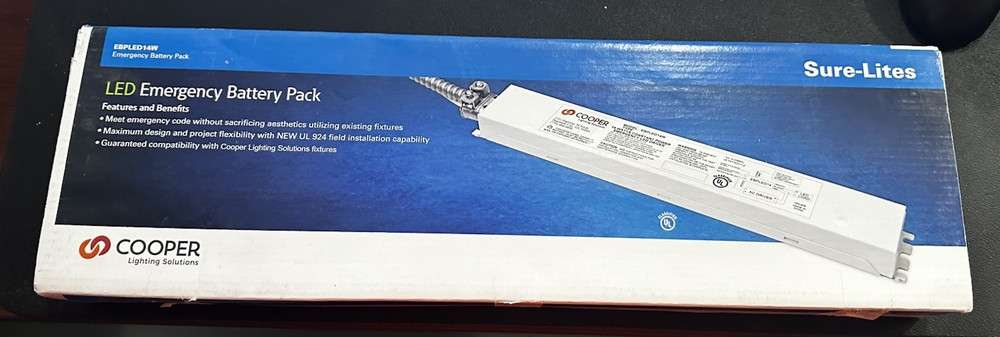 Cooper Lighting Solutions LED Emergency Battery Pack 14W 120-277V EBPLED14