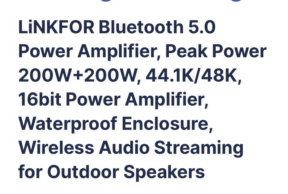 Bluetooth Power Amplifier