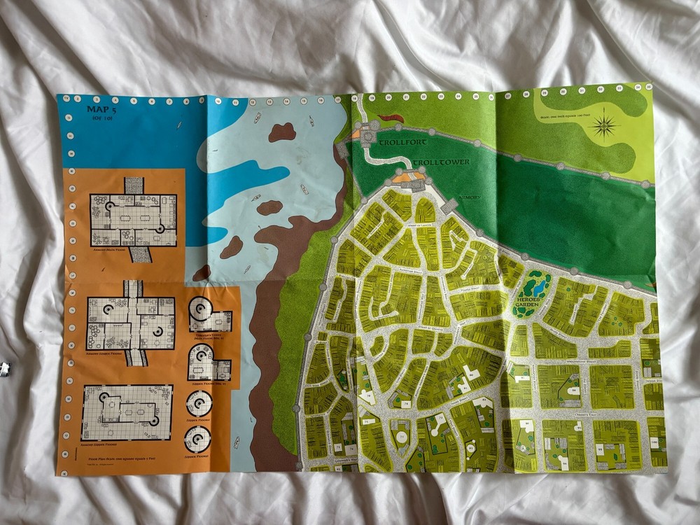 1988 TSR Game Map - Vintage