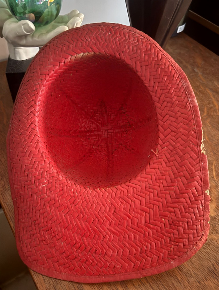 Vintage Wicker Child's Fire Chief Fireman's HAT