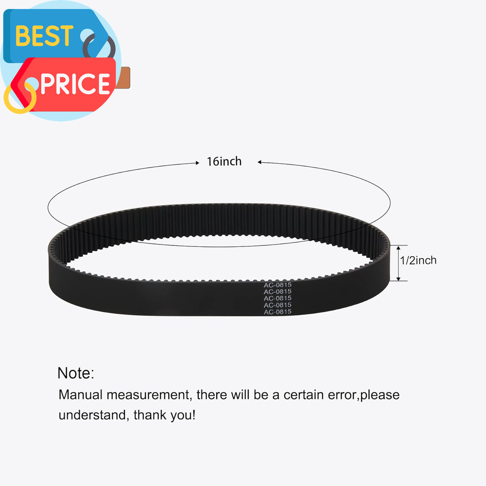 3 Pack AC-0815 Air Compressor Belt for Devilbiss Porter Cable Sear...