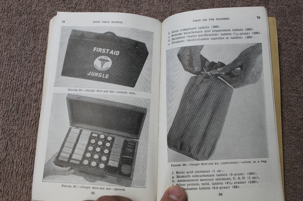 Original WW2 U.S. War Department First Aid for Soldiers Basic Field Booklet,1943