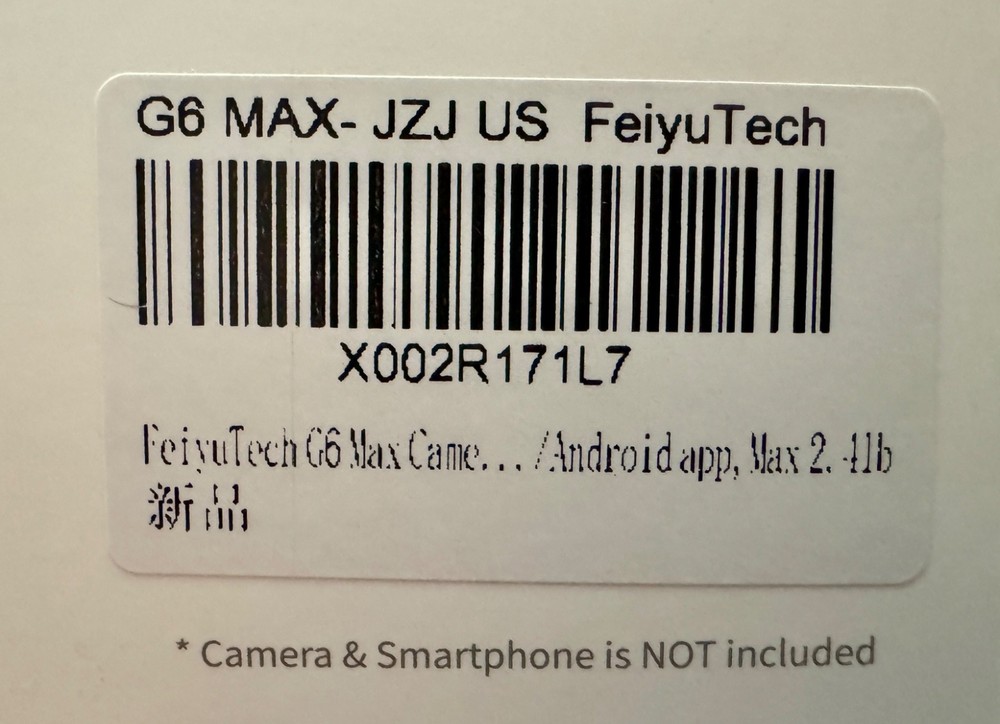 FeiyuTech G6 Max 3-Axis Camera Gimbal Stabilizer with Case