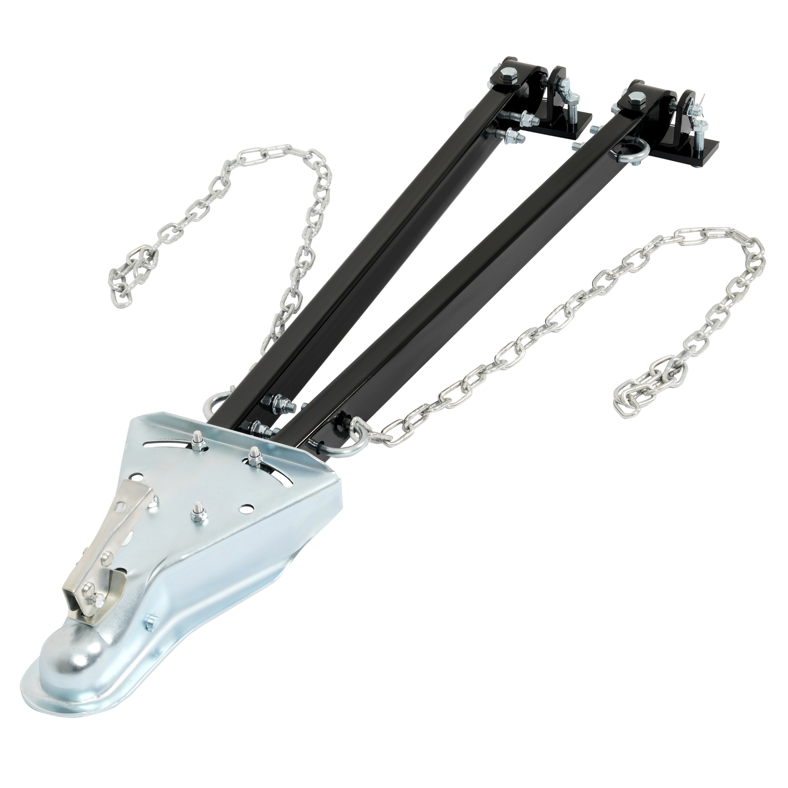 Adjustable Tow Bar 5500lbs w/Safety Chain 24" to 41" Wide For Camper RV Trailer