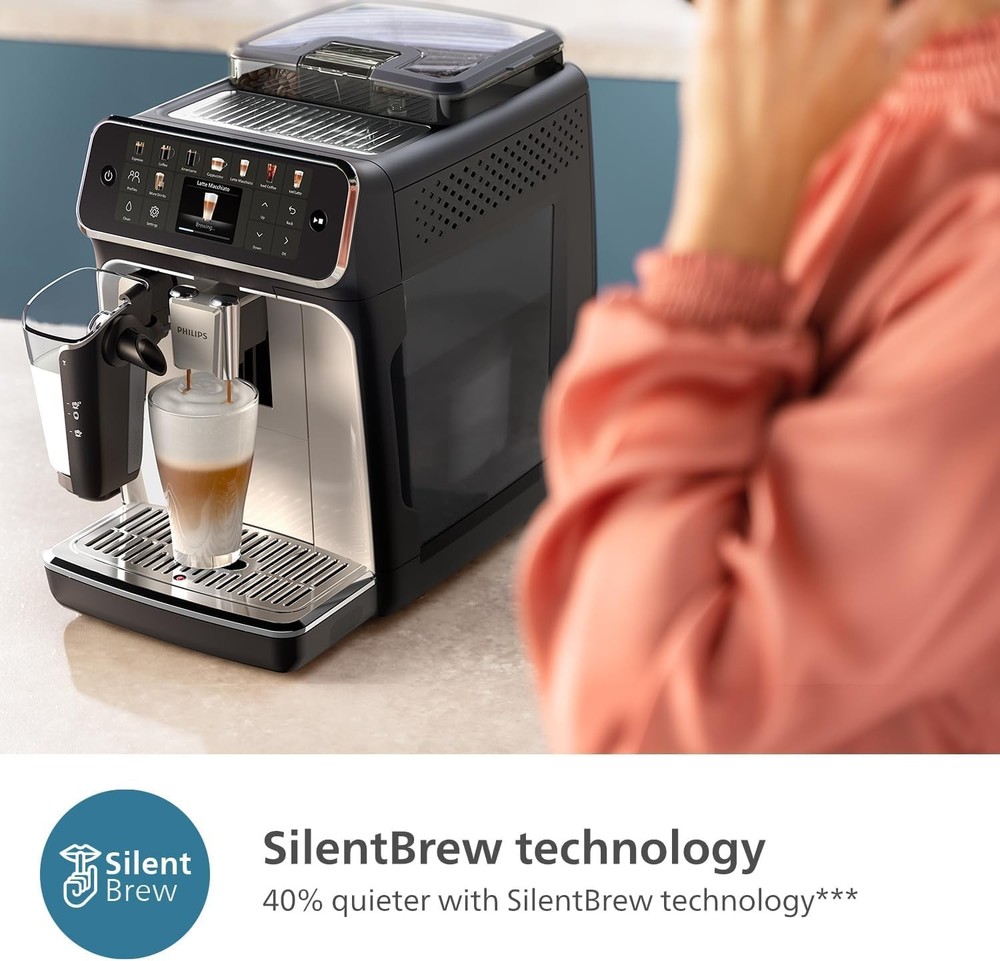 Philips 5500 Series Fully Automatic Espresso Machine, LatteGo EP5544/94