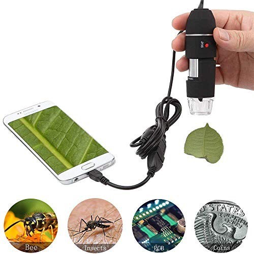 40-1000X USB Digital Microscope with Carrying Case, 8 LED Endoscope Camera for P