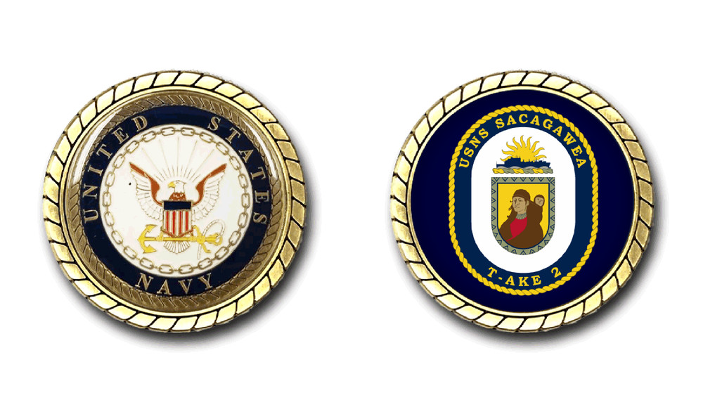 USNS Sacagawea T-AKE-2 Crest Challenge Coin