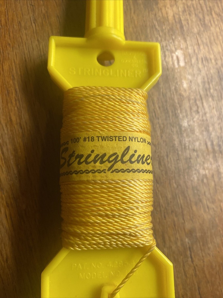 String Twine NOS Stringliner #18 Twisted Nylon Yellow Construction Line Plz