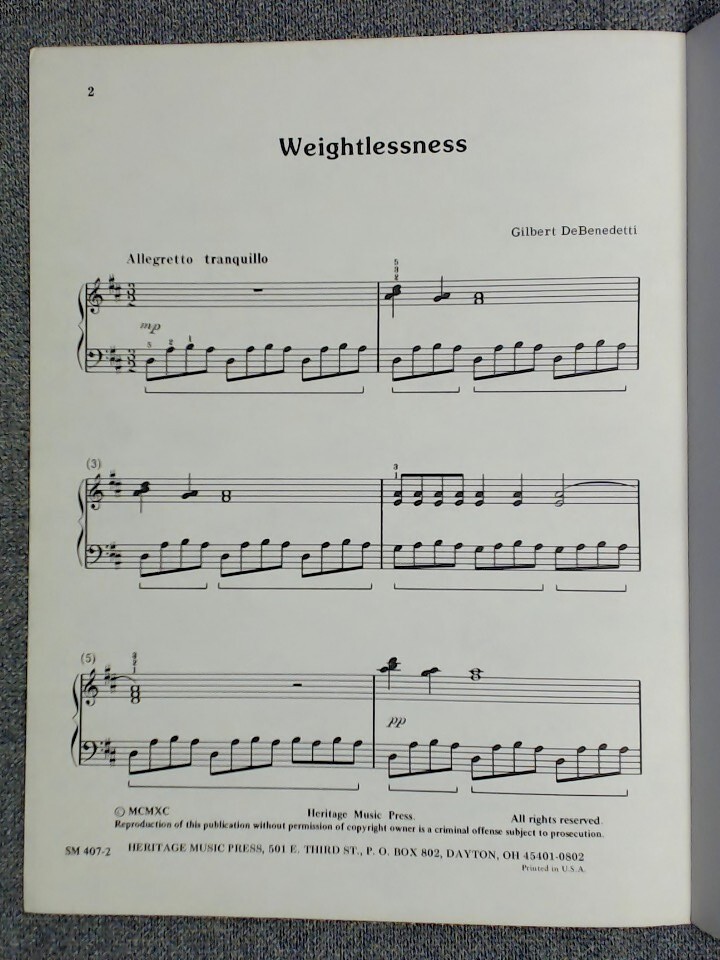 Weightlessness, The DeBenedetti Series