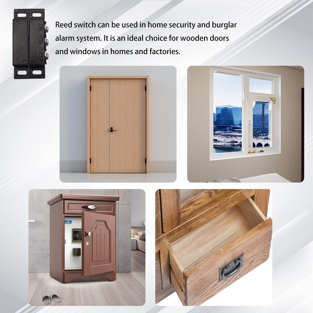 2pcs MC-31B Magnetic Reed Switch Wired Surface Mount Normally Open Closed NC ...