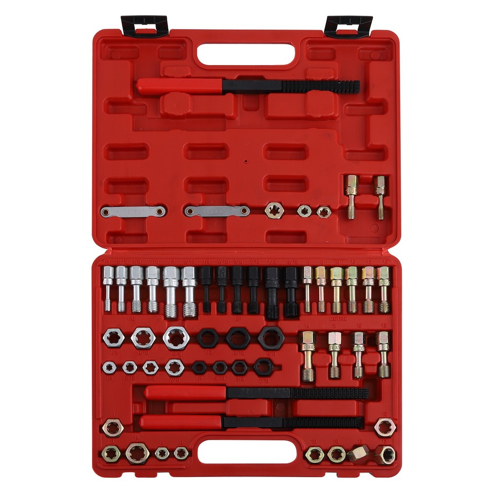 56x Thread Restorer Kit, Rethread Repair Tool UNC UNF & MetricThread Chaser Set