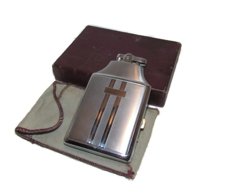 Vintage Ronson Mastercase Cigarette Case – 1930s Art Deco Chrome Combo with Box
