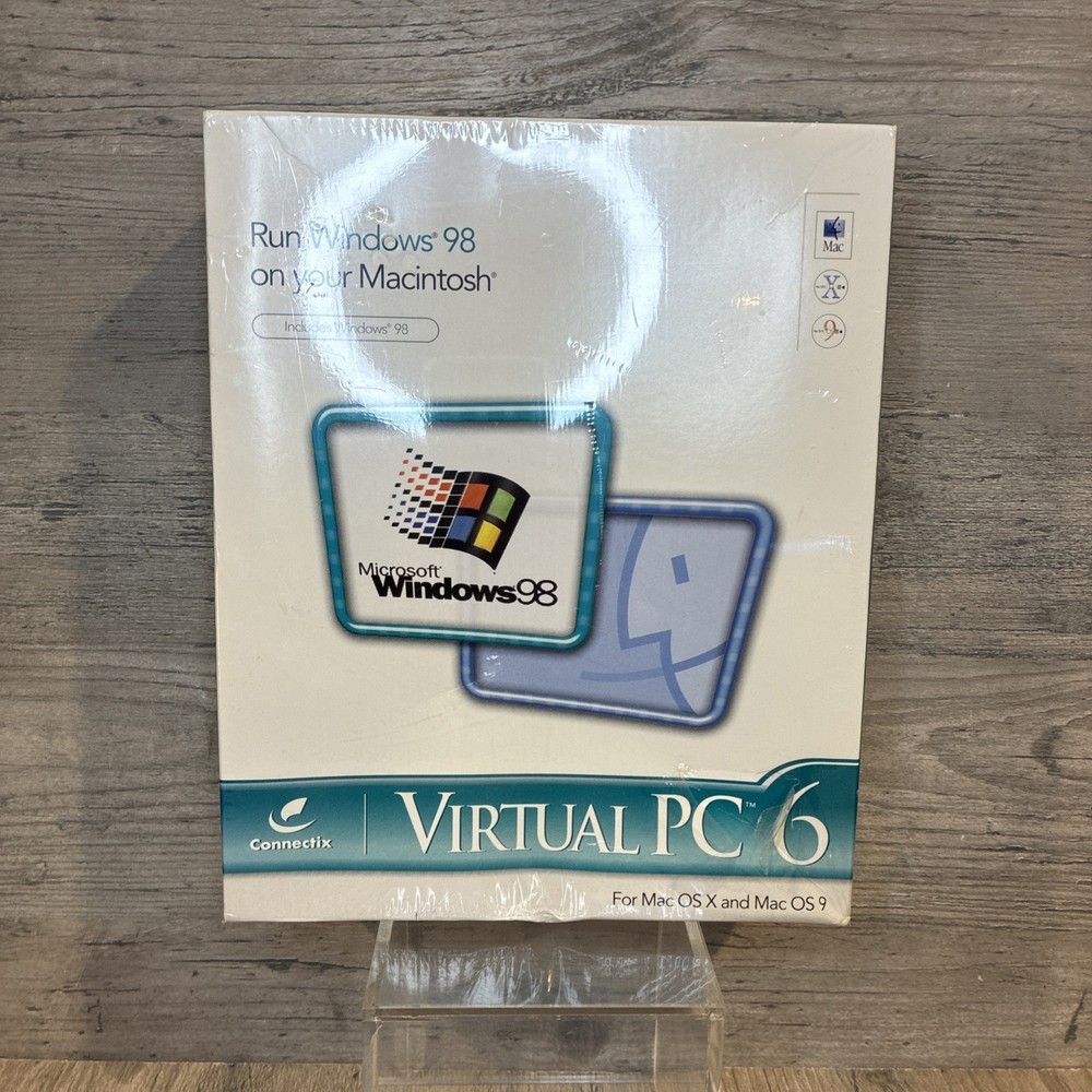 SEALED Connectix Virtual PC 6 Run Windows 98 On Your Macintosh (Read)