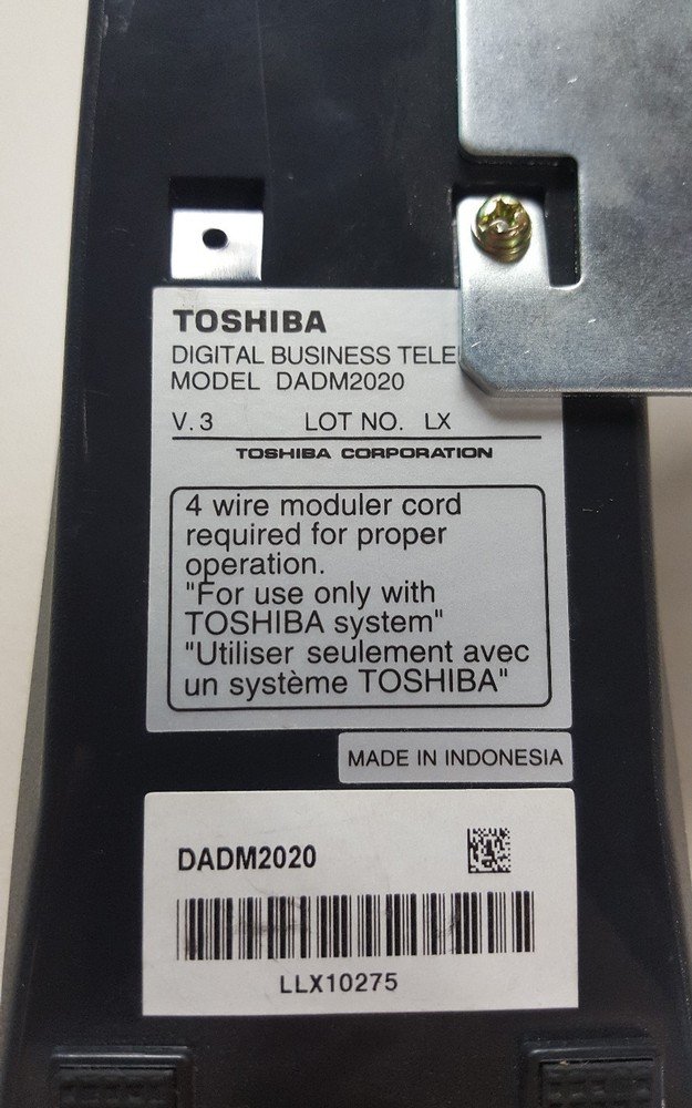Toshiba DADM2020 20 Button Add-On DSS Module Charcoal Refurbished