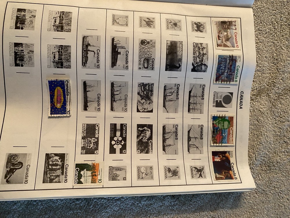 1970’s Stamp Collecting Book with Stamps