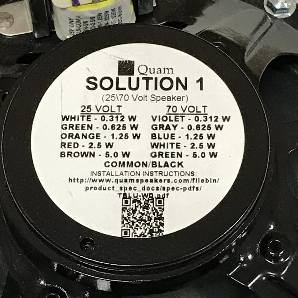 Quam Solution 1 Ceiling Mount Speaker Loudspeakers C10X/BU