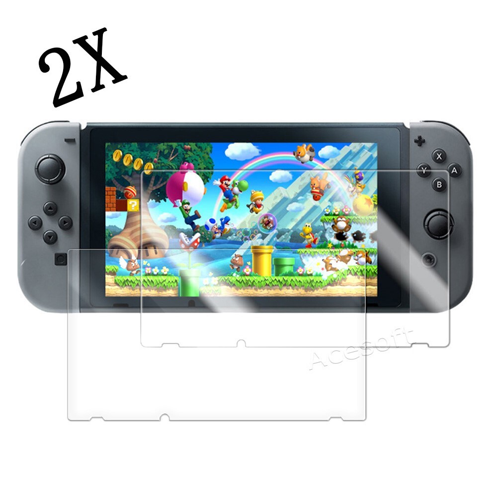 Anti-Strike Durable 2x Tempered Glass Screen Protector for Nintendo Switch New