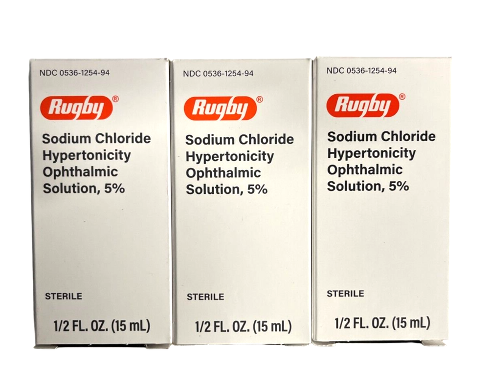 RUGBY Sodium Chloride 5% Eye SOLUTION 15 mL ( 3 pack ) ^