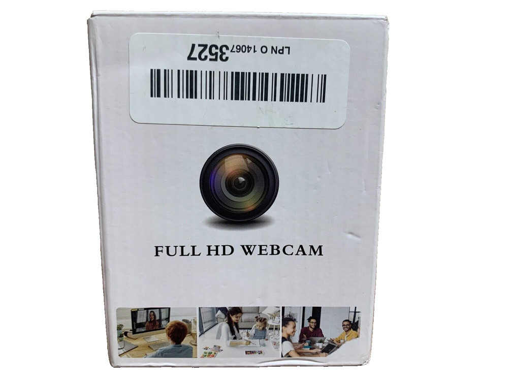 FULL 1080P HD BLACK WEBCAM FOR COMPUTER PAD TV . USB INPUT * OPEN BOX ITEM *