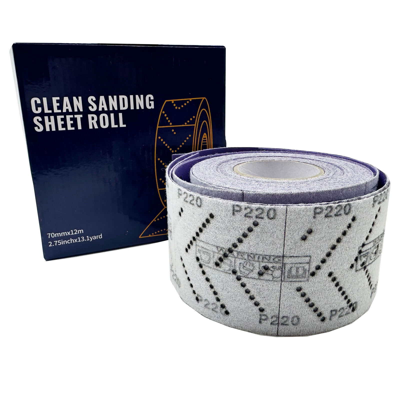 1 Roll 70mmx12m Automotive Clean Ceramic Sanding Sheet Roll for Woodworking P400