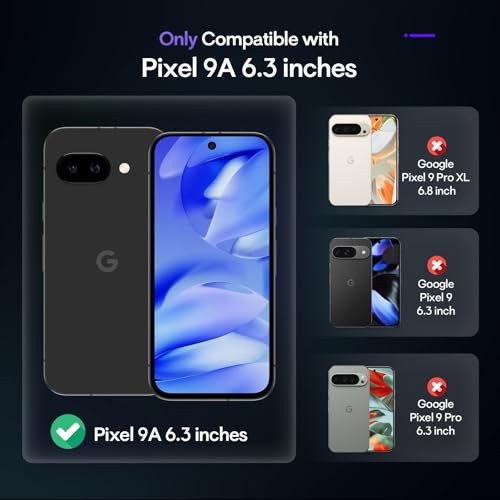for Googel Pixel 9a Screen Protector [3 Pack], Easy & Fast Installation with