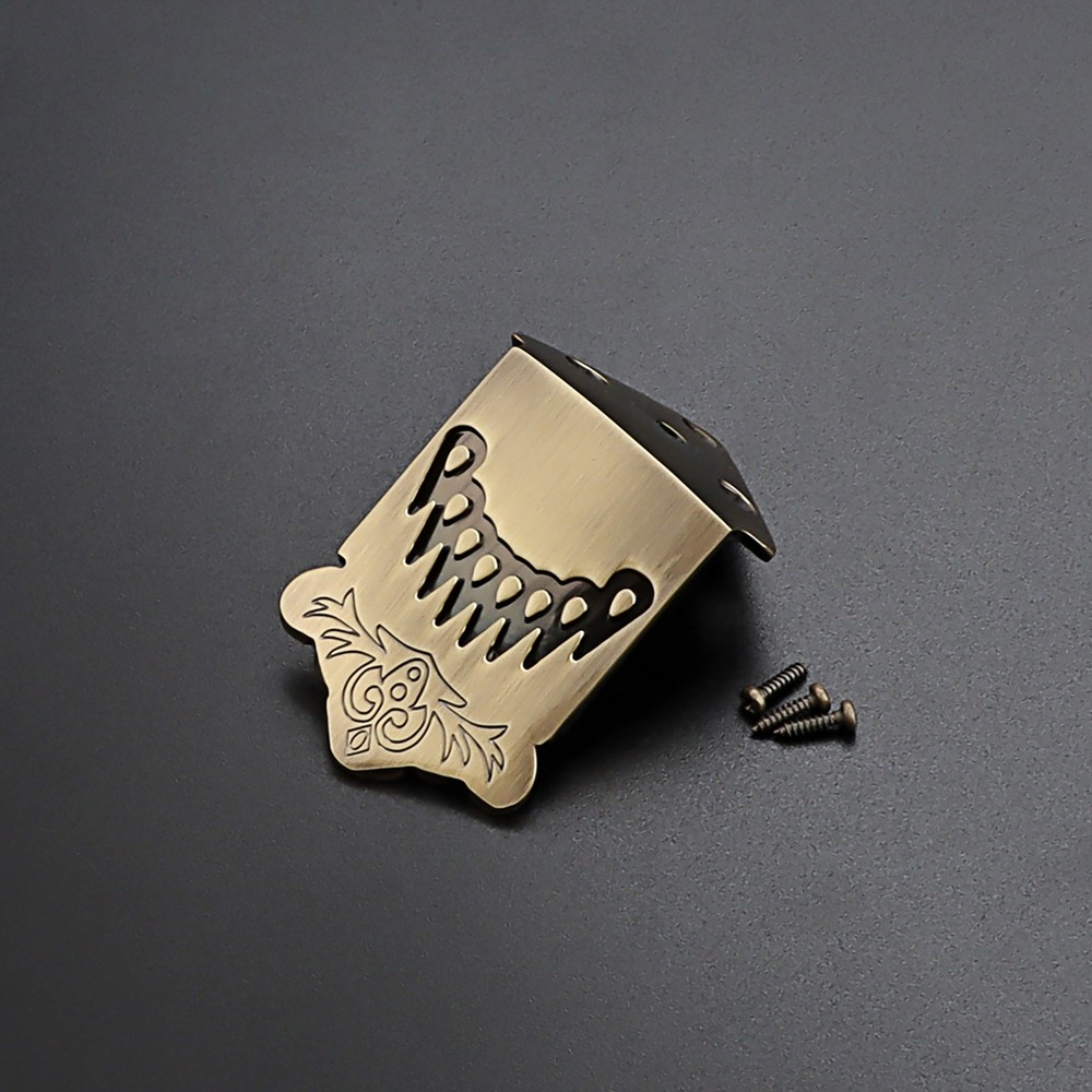 Bronze 8 String Mandolin Tailpiece Feather Pattern Metal Mandolin Instrument