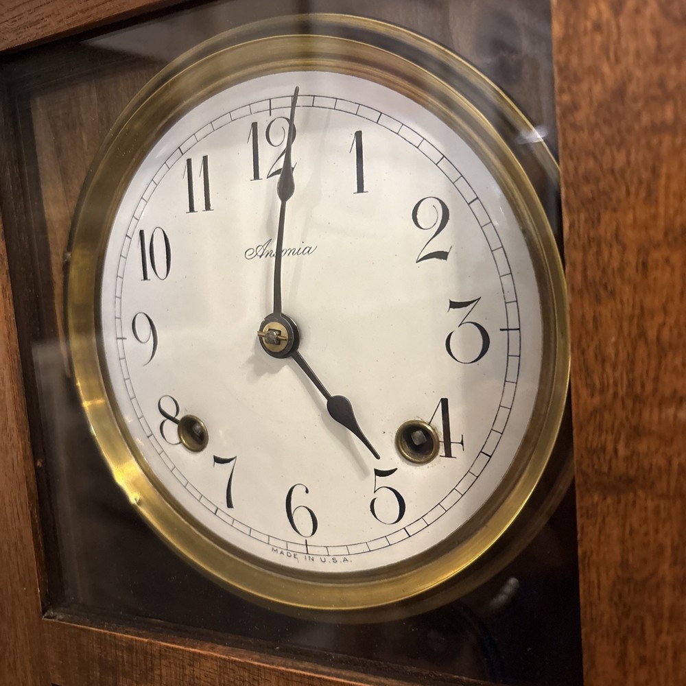 Ansonia BEVELED GLASS Wall Clock/Parlor Clock