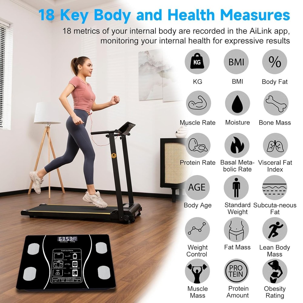 Digital Body Weight Scale High Precision with Backlit Display Bluetooth Bathroom