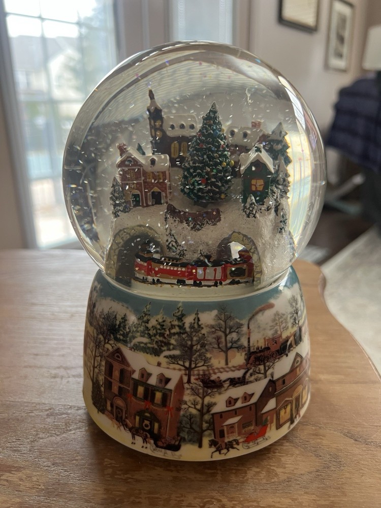 Glitterdome by Roman Inc Train Snow Globe