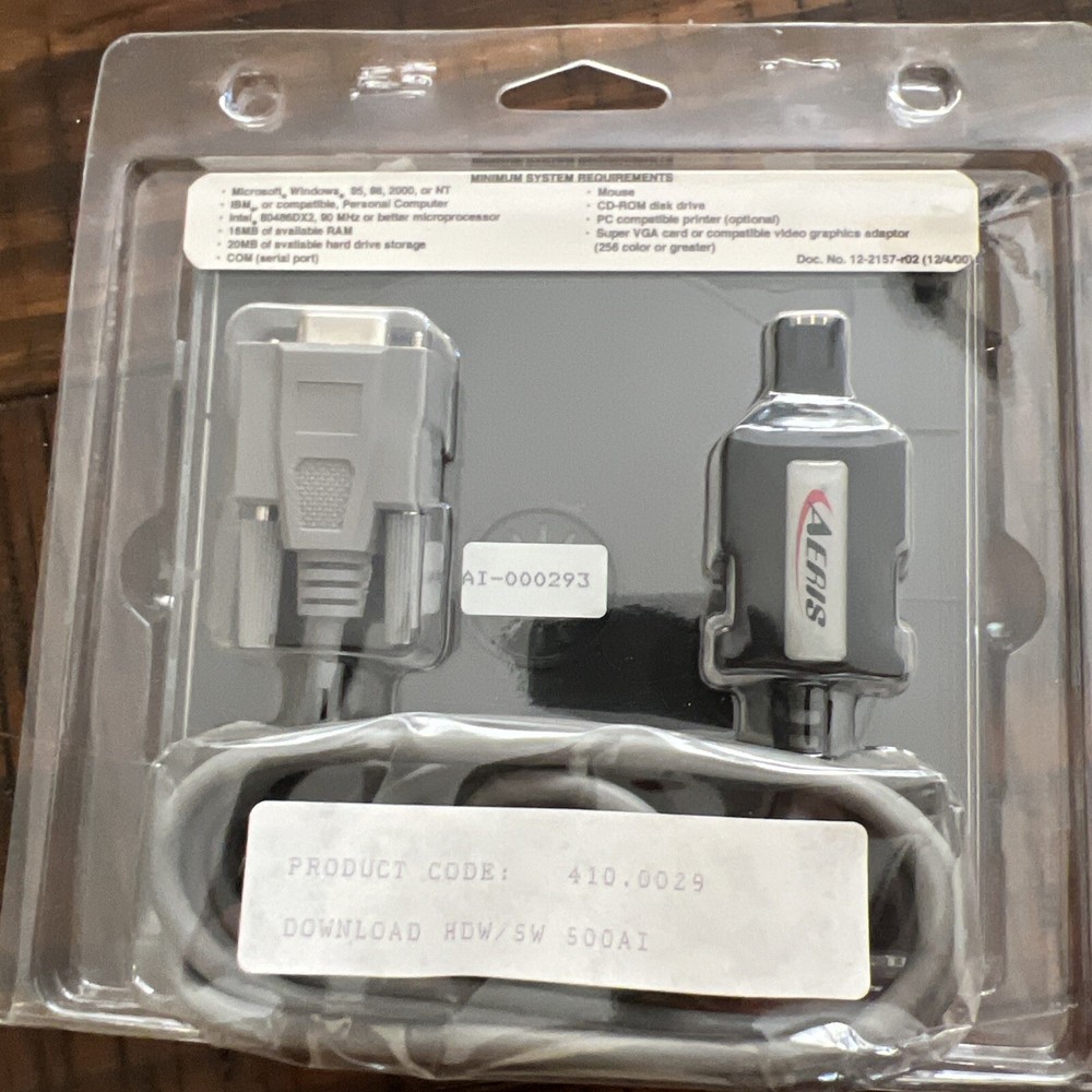 Aeris Dive Computer Data Download Cable + Drivers New In Box Free Shipping
