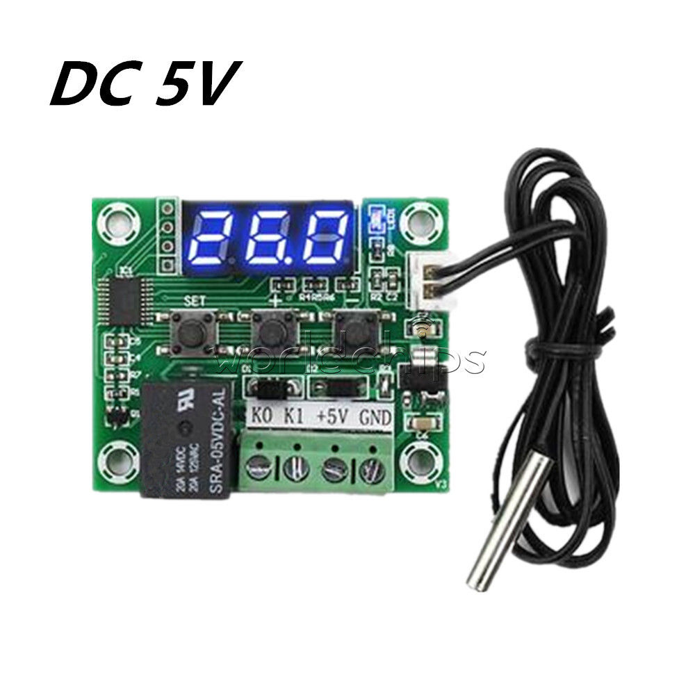 W1209 DC 5V Blue LED Thermostat Temperature Switch Thermometer Controller Sensor