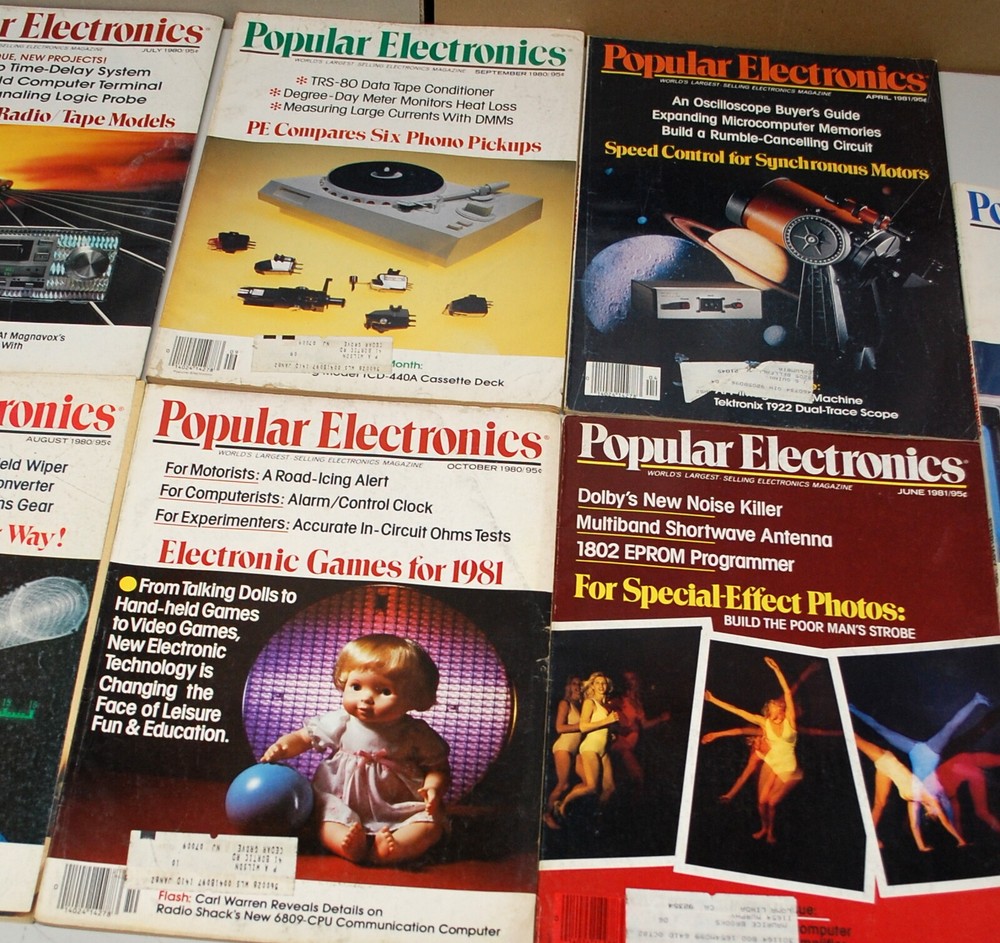Rare Popular Electronics Magazine 9 Issues 1980-1981 Ships Worldwide