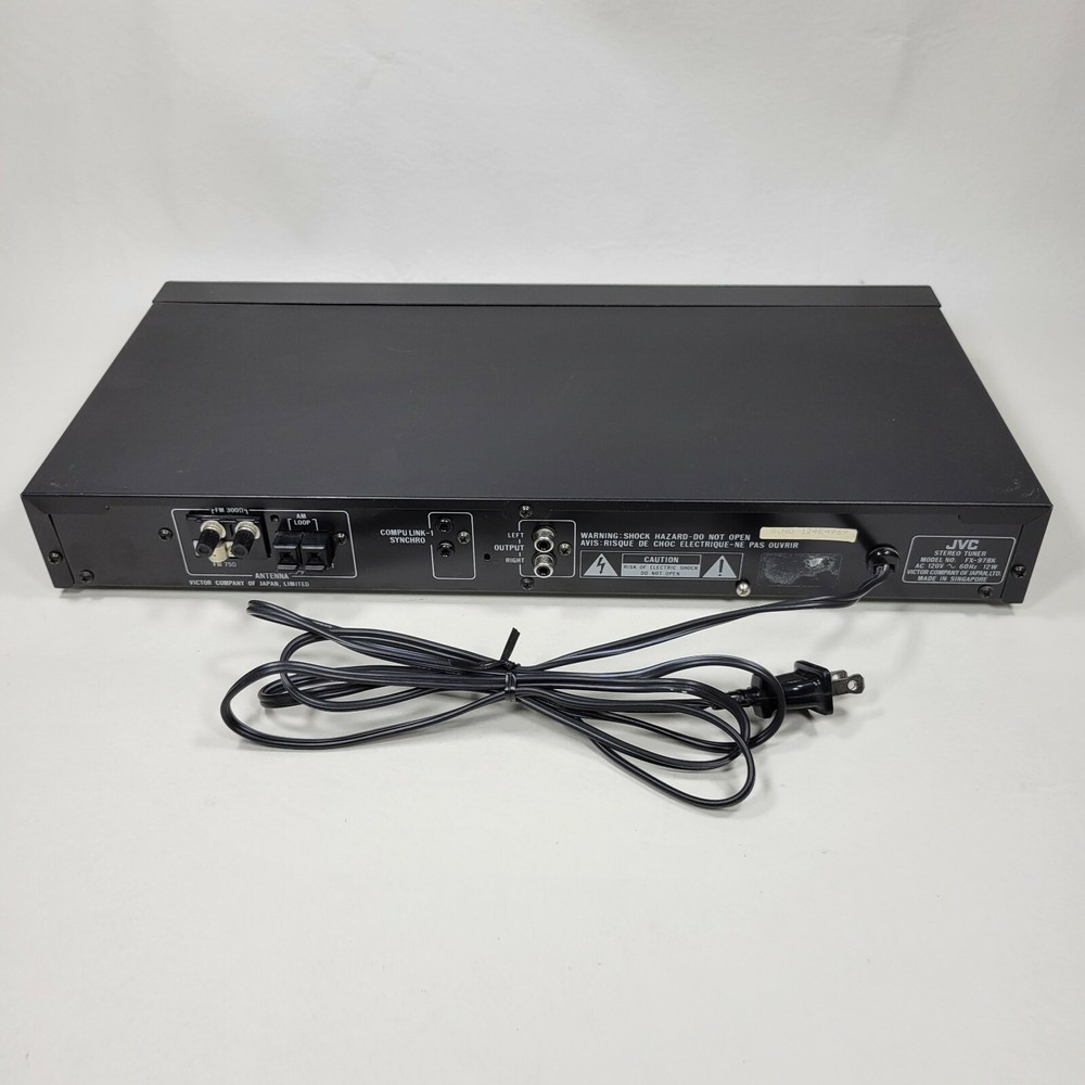 JVC FX-97BK FM/AM Computer Controlled Tuner Tested As-Is Working w/ Dim Display