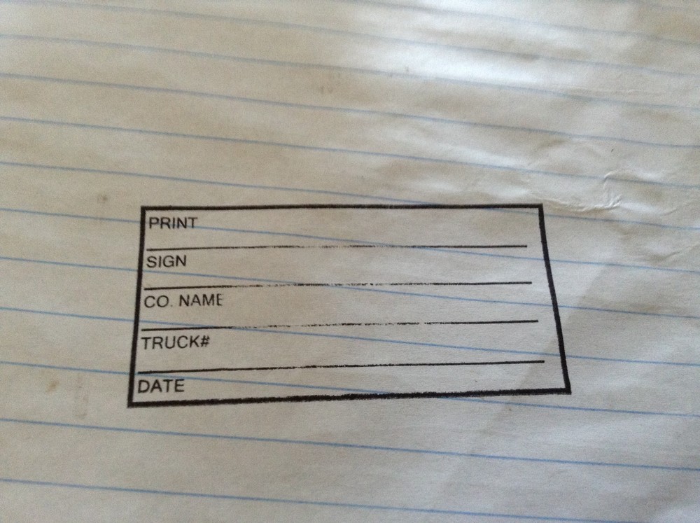 Large self inking stamp