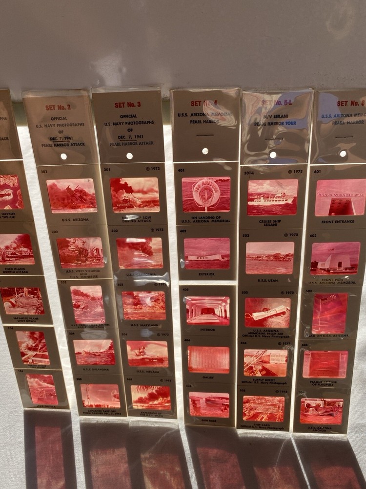 6 Vintage U.S. Navy Slides Pearl Harbor Attack