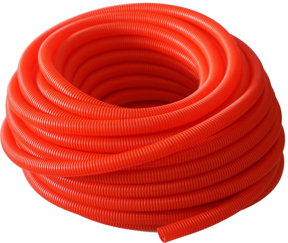 Absolute SLT14-50RD 50' 1/4" 5mm red split wire loom conduit polyethylene