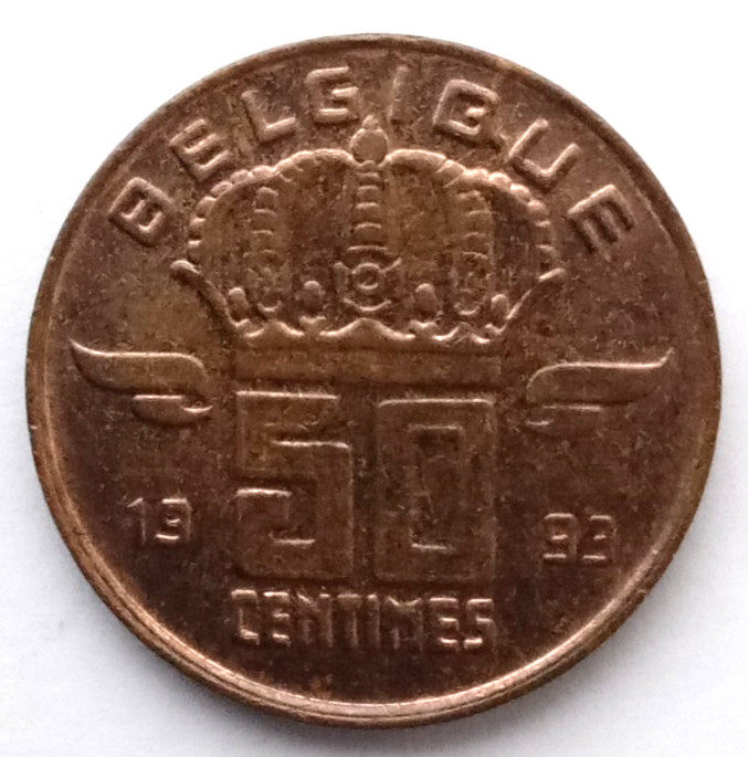 1993 Belgium One Centimes Coin. WC-38