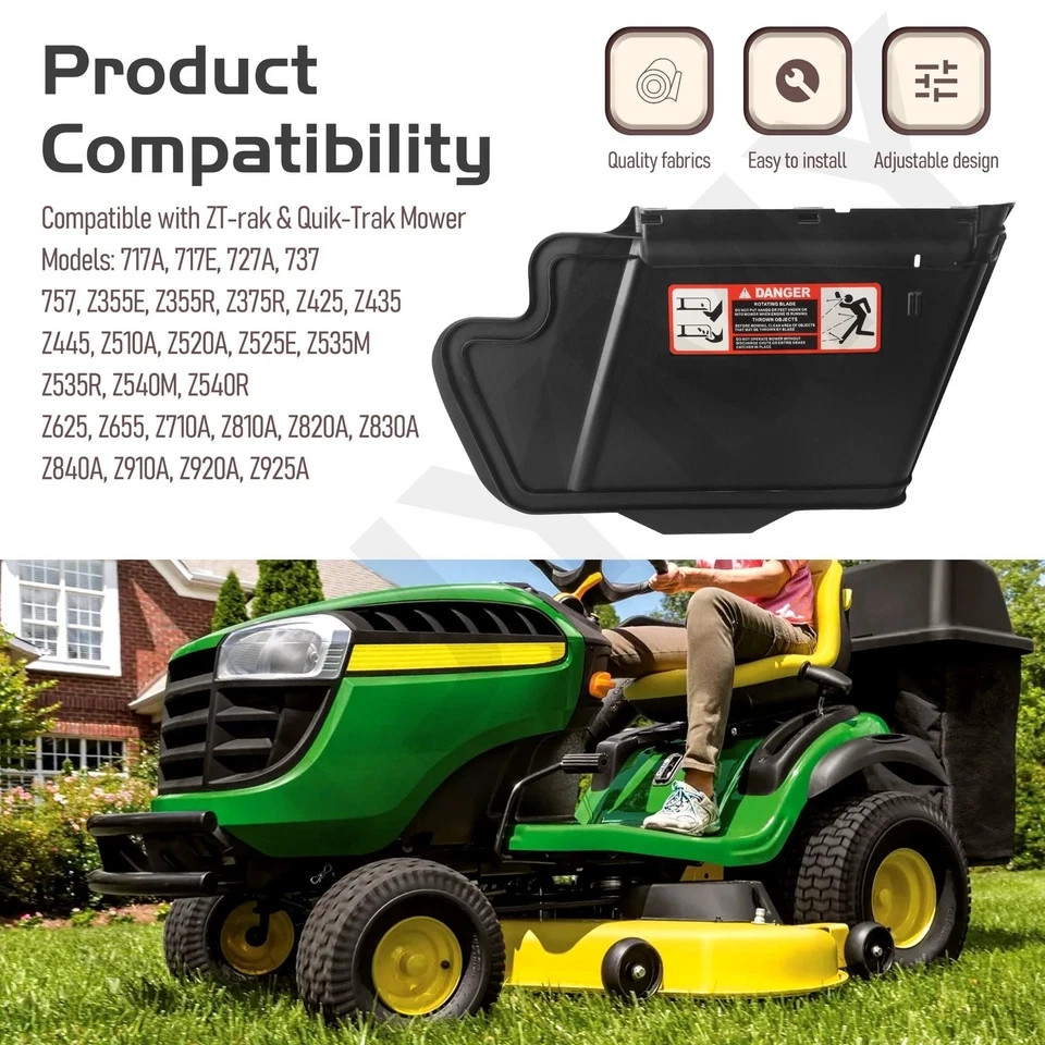 HTJYMY TCA16388 TCA16387 Discharge Chute Kit for JD X370, X380, X384, Black