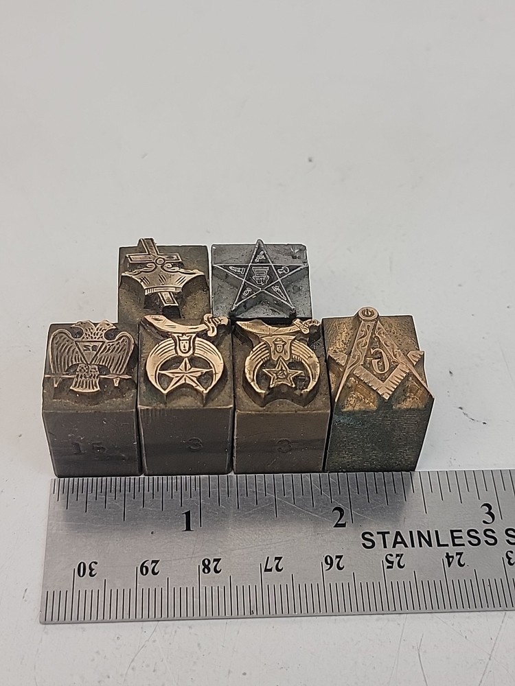 Freemason Brass Letterpress Blocks