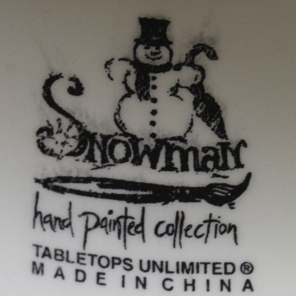 Tabletops Unlimited 7" Hand Painted Ceramic Snowman Bell