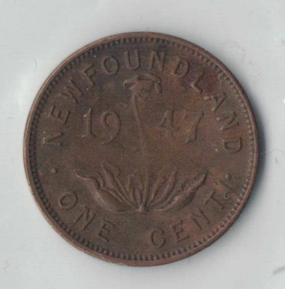 Newfoundland Coins - 1947 One Cent   *344  Key Date