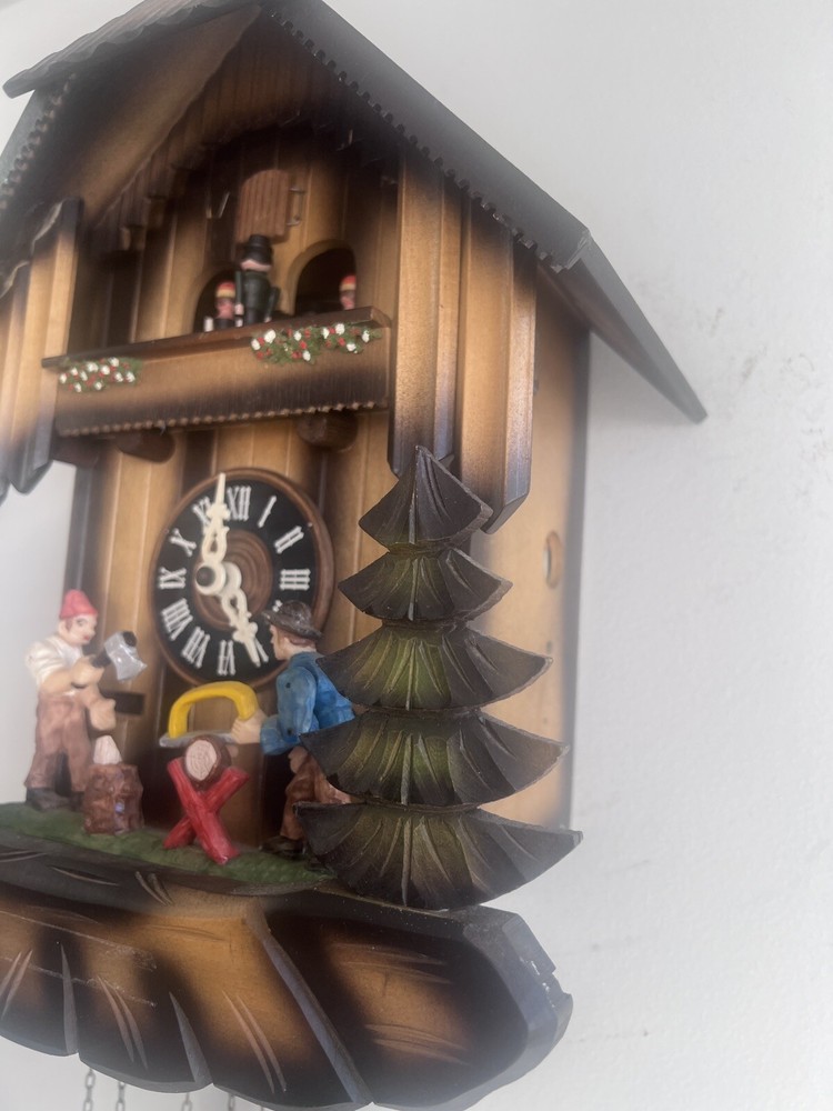 Wood Cutters Cuckoo Clock 1987