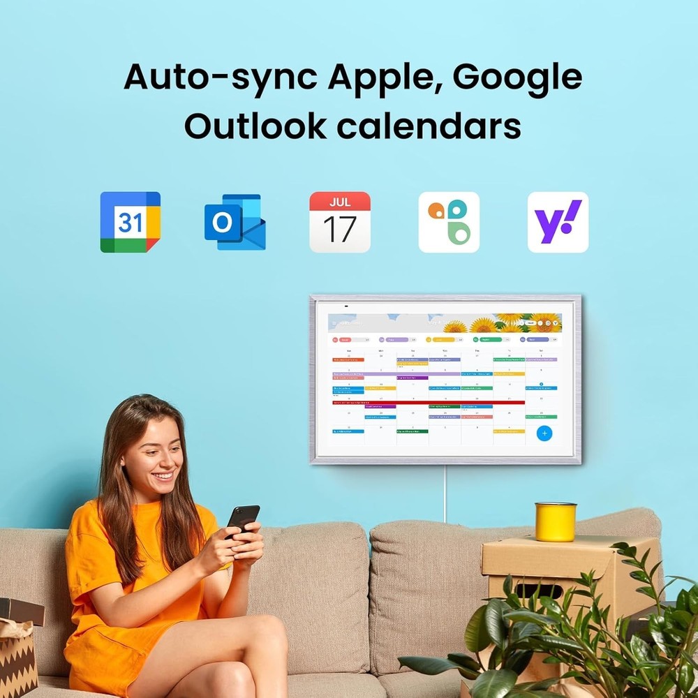 15.6-inch Digital Calendar: Dual Mode Calendars with Google Play & Multi-cale...