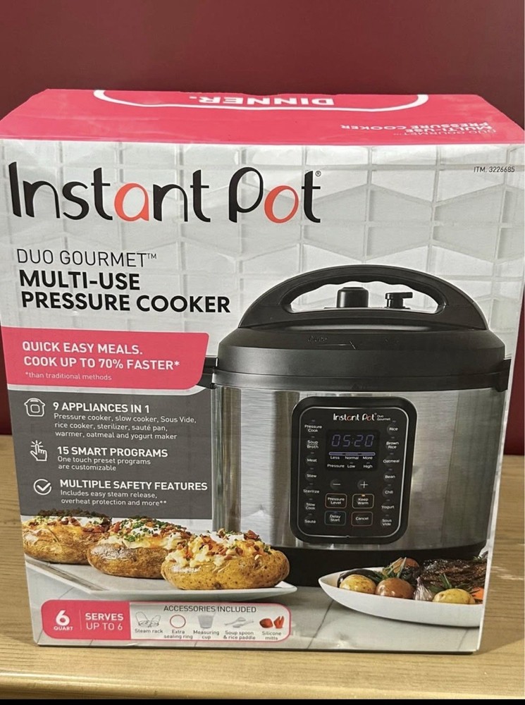 Instant Pot 6 QT Duo Gourmet Multi-Use Pressure Cooker