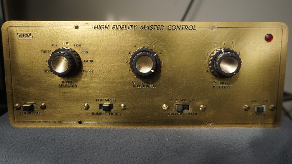 Vintage EICO HF-61 mono tube preamplifier read description