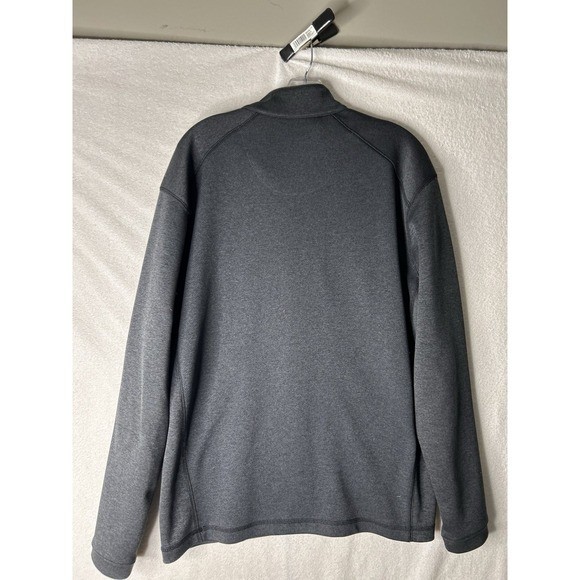 Pebble Beach Performance Mens Quarter Zip Pullover Long Sleeve Gray Medium Golf