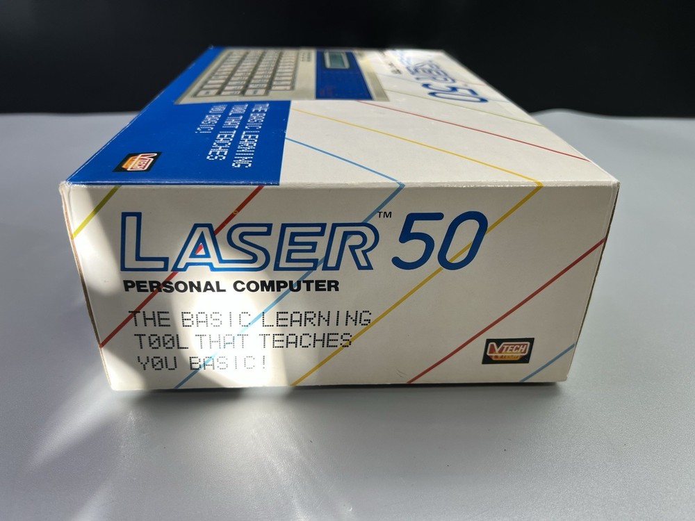 Vintage V Tech Laser 50 Personal Computer Original Box & Manual *Never Used?