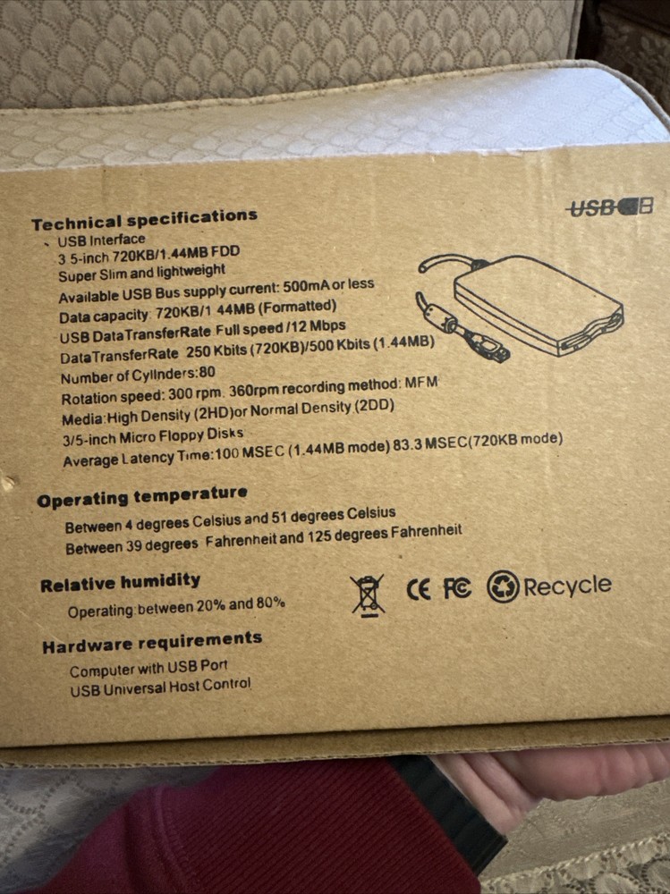 USB ￼Portable Diskette Floppy Drive￼ OPEN BOX CD ROM